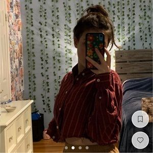 - cut button up - fits like small